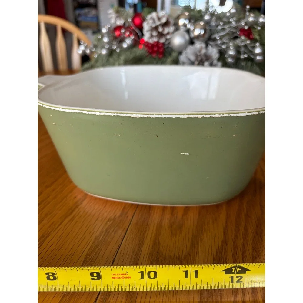 Corning Ware Avocado Green P-702½-B‎ 2.5 QT Casserole Dish w/ Lid Vintage USA